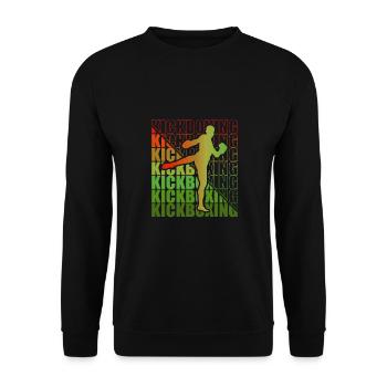 Kickboxer Martial Arts Kickboxing Kickboxen - Unisex Pullover - Schwarz - Vorne - Alina (178cm) & Michal (187cm)