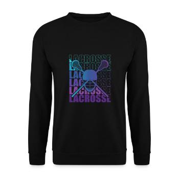 Lacrosse LAX Club Team Players Coaches Fans Coach - Unisex Sweatshirt - black - Front - Alina (178cm) & Michal (187cm)