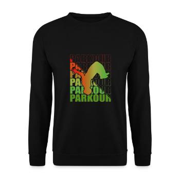 Parkour, Freerunning, Street Workout, Acrobatic - Unisex Pullover - Schwarz - Vorne - Alina (178cm) & Michal (187cm)