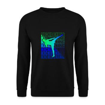 Kickboxer Martial Arts Kickboxing Kickboxen - Unisex Pullover - Schwarz - Vorne - Alina (178cm) & Michal (187cm)