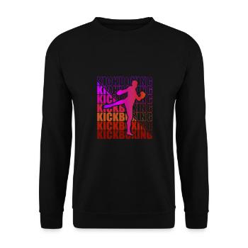 Kickboxer Arts Martiaux Kickboxing Kickboxen - Sweat-shirt Unisexe - noir - Devant - Alina (178cm) & Michal (187cm)