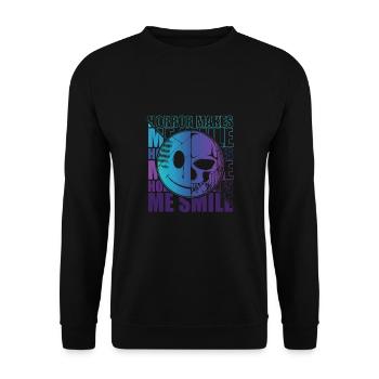 Zombie Horror Horror Film Festival + Halloween - Unisex Sweatshirt - black - Front - Alina (178cm) & Michal (187cm)