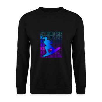 Kitesurfen Kite Surfer Kitesurfen Kitesurfing - Unisex Pullover - Schwarz - Vorne - Alina (178cm) & Michal (187cm)