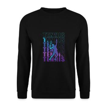 Clothing outfit for tennis players Club Tennis - Unisex Sweatshirt - black - Front - Alina (178cm) & Michal (187cm)