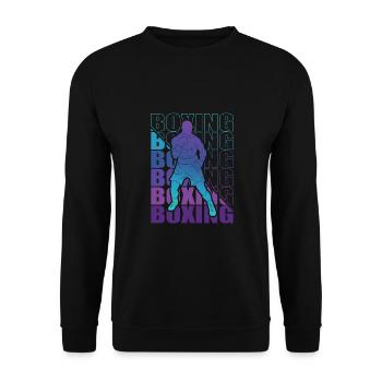 Boxen Martial Arts Boxing Box Club Boxer - Unisex Sweatshirt - black - Front - Alina (178cm) & Michal (187cm)