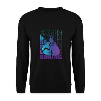 Boxen Martial Arts Boxing Box Club Boxer - Unisex Sweatshirt - black - Front - Alina (178cm) & Michal (187cm)