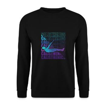Calisthenics Street Workout Gymnastics Fitness - Unisex Sweatshirt - black - Front - Alina (178cm) & Michal (187cm)