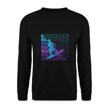 Wakeboard Wakeboarder Wakeboarding Freestyle DNA - Unisex Sweatshirt - black - Front - Alina (178cm) & Michal (187cm)