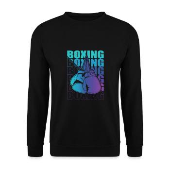 Boxen Martial Arts Boxing Box Club Boxer - Unisex Sweatshirt - black - Front - Alina (178cm) & Michal (187cm)