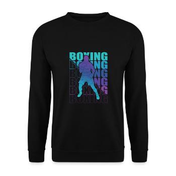 Boxen Martial Arts Boxing Box Club Boxer - Unisex Pullover - Schwarz - Vorne - Alina (178cm) & Michal (187cm)