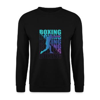 Boxen Martial Arts Boxing Box Club Boxer - Unisex Sweatshirt - black - Front - Alina (178cm) & Michal (187cm)