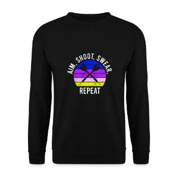 Fléchettes Sport Club, Jeu de fléchettes, Fléchettes Arrow Sport - Sweat-shirt Unisexe - noir - Devant - Alina (178cm) & Michal (187cm)
