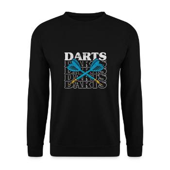 Darts Sports Club, Dartboard, Arrow Sport Darts - Unisex Sweatshirt - black - Front - Alina (178cm) & Michal (187cm)