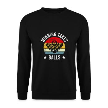 Billard Billard Billard Club de billard Club de billard - Sweat-shirt Unisexe - noir - Devant - Alina (178cm) & Michal (187cm)