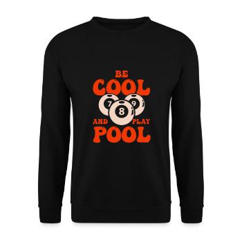Billard Billard Billard Club de billard Club de billard - Sweat-shirt Unisexe - noir - Devant - Alina (178cm) & Michal (187cm)