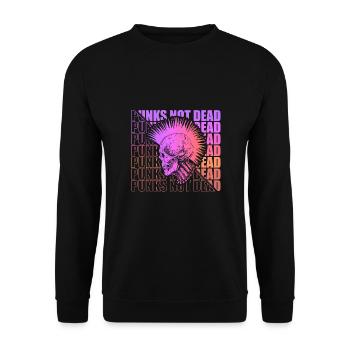 Punk Rock Pogo Anarchie Punks Punk Rocker Punk - Unisex Pullover - Schwarz - Vorne - Alina (178cm) & Michal (187cm)