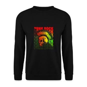 Punk Rock Pogo Anarchie Punks Punk Rocker Punk - Unisex Pullover - Schwarz - Vorne - Alina (178cm) & Michal (187cm)