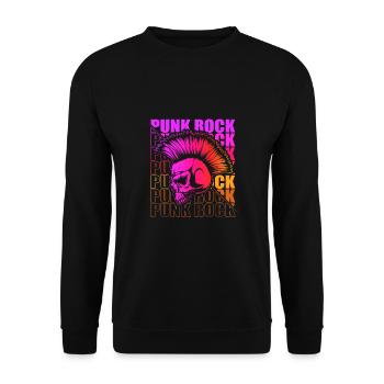 Punk Rock Pogo Anarchy Punks Punk Rocker Punk - Unisex Sweatshirt - black - Front - Alina (178cm) & Michal (187cm)