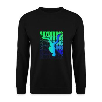 Skydive Freefly Skydiver Shirt Skydiving - Unisex Sweatshirt - black - Front - Alina (178cm) & Michal (187cm)