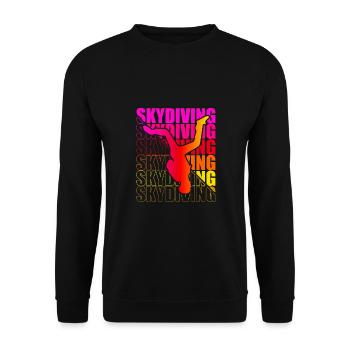 Skydive Freefly Skydiver Shirt Skydiving - Unisex Sweatshirt - black - Front - Alina (178cm) & Michal (187cm)