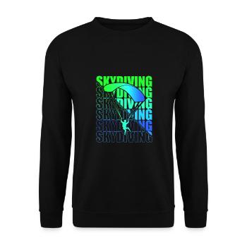 Skydive Freefly Skydiver Shirt Skydiving - Unisex Sweatshirt - black - Front - Alina (178cm) & Michal (187cm)