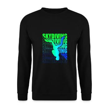 Skydive Freefly Skydiver Shirt Skydiving - Unisex Sweatshirt - black - Front - Alina (178cm) & Michal (187cm)