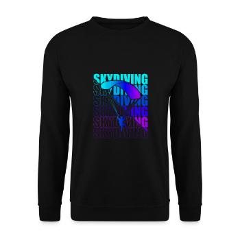 Skydive Freefly Skydiver Shirt Skydiving - Unisex Sweatshirt - black - Front - Alina (178cm) & Michal (187cm)