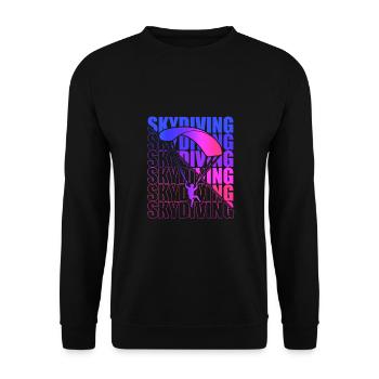 Skydive Freefly Skydiver Shirt Skydiving - Unisex Sweatshirt - black - Front - Alina (178cm) & Michal (187cm)