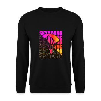 Skydive Freefly Skydiver Shirt Skydiving - Unisex Sweatshirt - black - Front - Alina (178cm) & Michal (187cm)