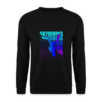 Skydive Freefly Skydiver Shirt Skydiving - Unisex Sweatshirt - black - Front - Alina (178cm) & Michal (187cm)
