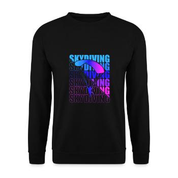 Skydive Freefly Skydiver Shirt Skydiving - Unisex Sweatshirt - black - Front - Alina (178cm) & Michal (187cm)