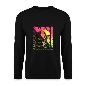 Skydive Freefly Skydiver Shirt Skydiving - Unisex Sweatshirt - black - Front - Alina (178cm) & Michal (187cm)