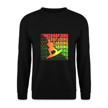 Wakeboard Wakeboarder Wakeboarding Freestyle DNA - Unisex Sweatshirt - black - Front - Alina (178cm) & Michal (187cm)