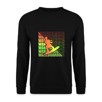 Wakeboard Wakeboarder Wakeboarding Freestyle DNA - Unisex Sweatshirt - black - Front - Alina (178cm) & Michal (187cm)