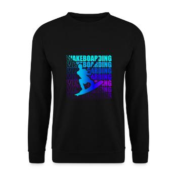 Wakeboard Wakeboarder Wakeboarding Freestyle DNA - Unisex Sweatshirt - black - Front - Alina (178cm) & Michal (187cm)