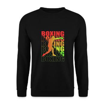 Boxen Arts Martiaux Boxe Box Club Boxeur - Sweat-shirt Unisexe - noir - Devant - Alina (178cm) & Michal (187cm)