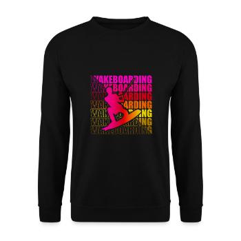 Wakeboard Wakeboarder Wakeboarding Freestyle DNA - Unisex Pullover - Schwarz - Vorne - Alina (178cm) & Michal (187cm)