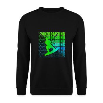 Wakeboard Wakeboarder Wakeboarding Freestyle DNA - Unisex Sweatshirt - black - Front - Alina (178cm) & Michal (187cm)