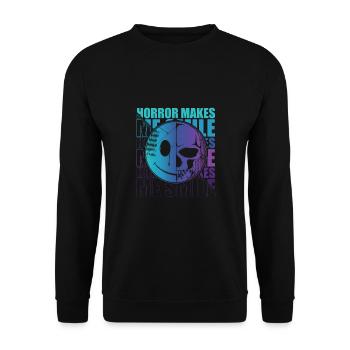 Zombie Horror Horror Film Festival + Halloween - Unisex Sweatshirt - black - Front - Alina (178cm) & Michal (187cm)