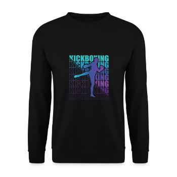 Kickboxer Martial Arts Kickboxing Kickboxen - Unisex Pullover - Schwarz - Vorne - Alina (178cm) & Michal (187cm)