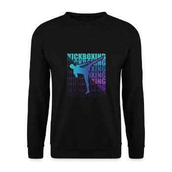 Kickboxer Martial Arts Kickboxing Kickboxen - Unisex Pullover - Schwarz - Vorne - Alina (178cm) & Michal (187cm)