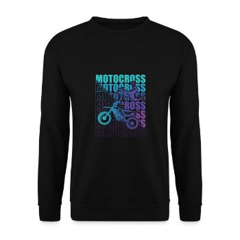Motocross Enduro Motorcycle Freestyle Extreme Sport - Unisex Sweatshirt - black - Front - Alina (178cm) & Michal (187cm)