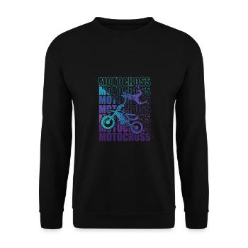 Motocross Enduro Motorcycle Freestyle Extreme Sport - Unisex Sweatshirt - black - Front - Alina (178cm) & Michal (187cm)