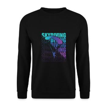 Skydive Freefly Fallschirmspringer Shirt Skydiving - Unisex Sweatshirt - black - Front - Alina (178cm) & Michal (187cm)