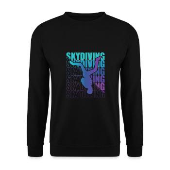 Skydive Freefly Fallschirmspringer Shirt Skydiving - Unisex Sweatshirt - black - Front - Alina (178cm) & Michal (187cm)