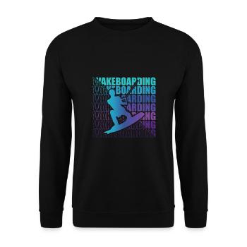 Wakeboard Wakeboarder Wakeboarding Freestyle DNA - Unisex Sweatshirt - black - Front - Alina (178cm) & Michal (187cm)