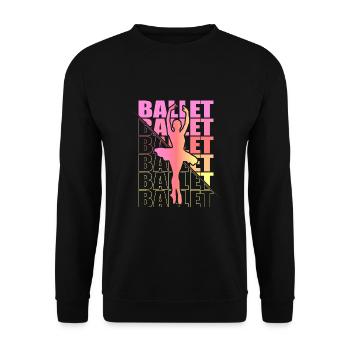 Ballet, Ballerina, Girl, Girl, Dancing - Unisex Sweatshirt - black - Front - Alina (178cm) & Michal (187cm)