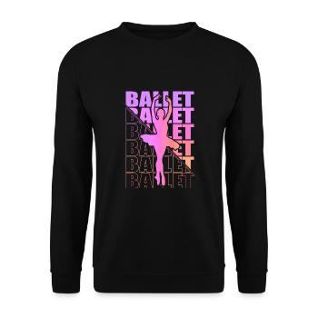 Ballett, Ballerina, Girl, Mädchen, Tanzen - Unisex Pullover - Schwarz - Vorne - Alina (178cm) & Michal (187cm)