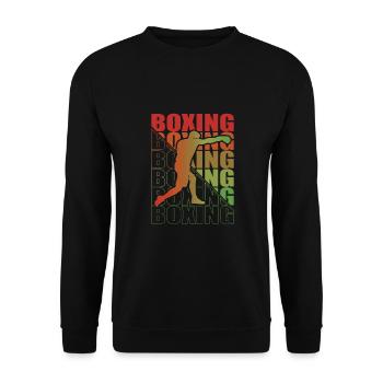 Boxen Arts Martiaux Boxe Box Club Boxeur - Sweat-shirt Unisexe - noir - Devant - Alina (178cm) & Michal (187cm)