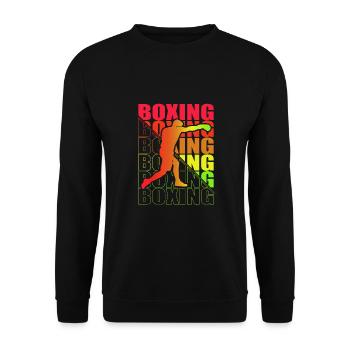 Boxen Martial Arts Boxing Box Club Boxer - Unisex Sweatshirt - black - Front - Alina (178cm) & Michal (187cm)